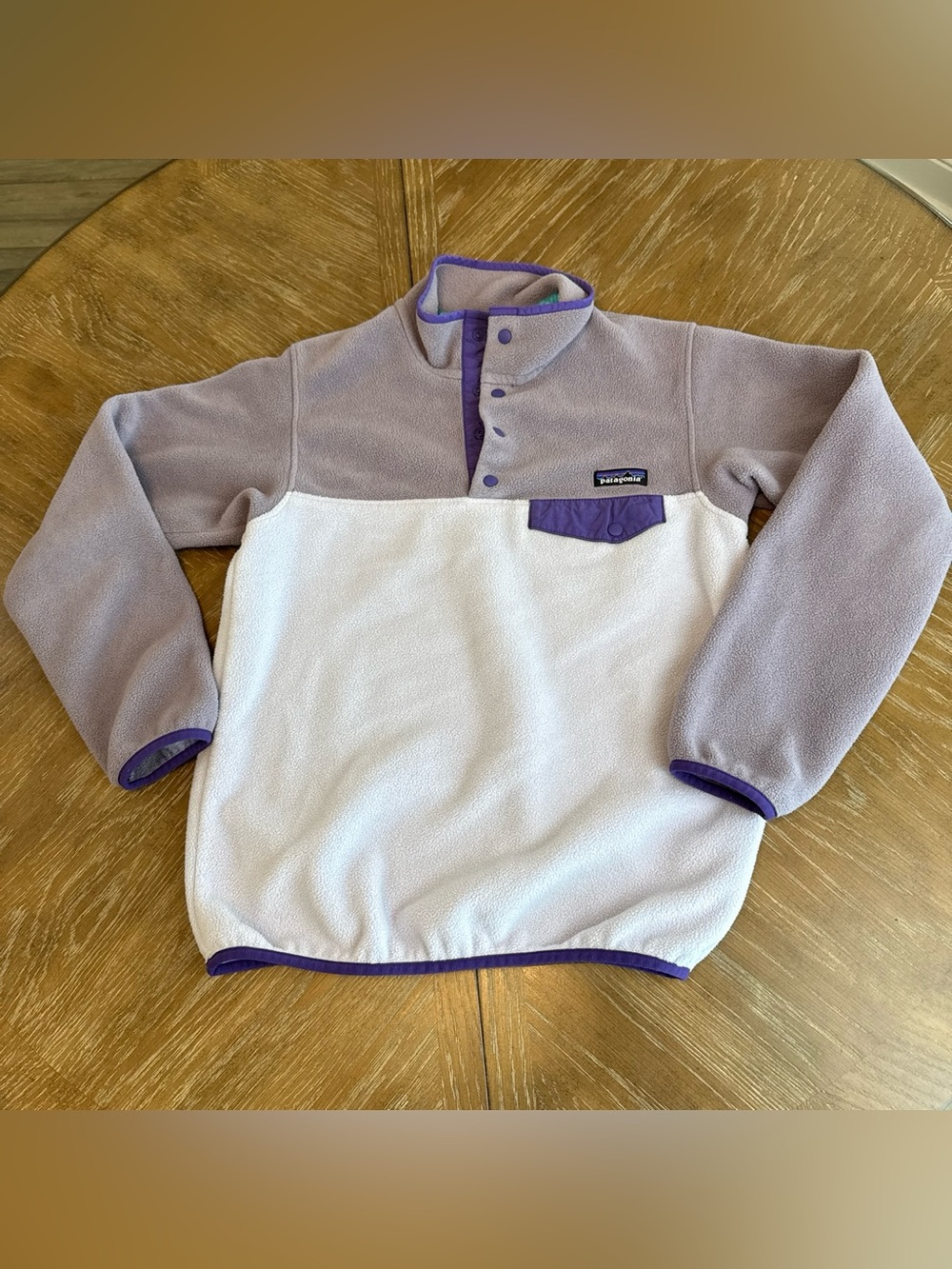 Patagonia Snap-T Lightweight Synchilla Fleece Pullover Jacket Purple